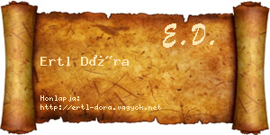 Ertl Dóra névjegykártya