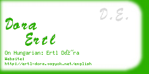 dora ertl business card